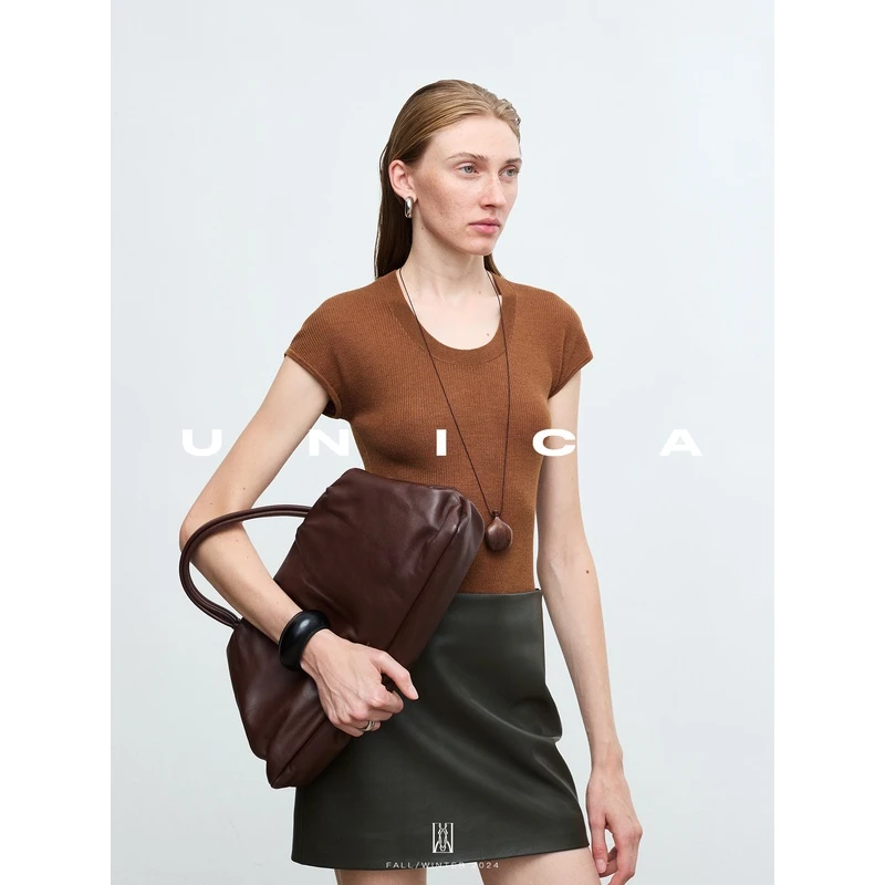 UNICA/0压体感_德国BIELLA岛精无缝一体百搭针织T恤