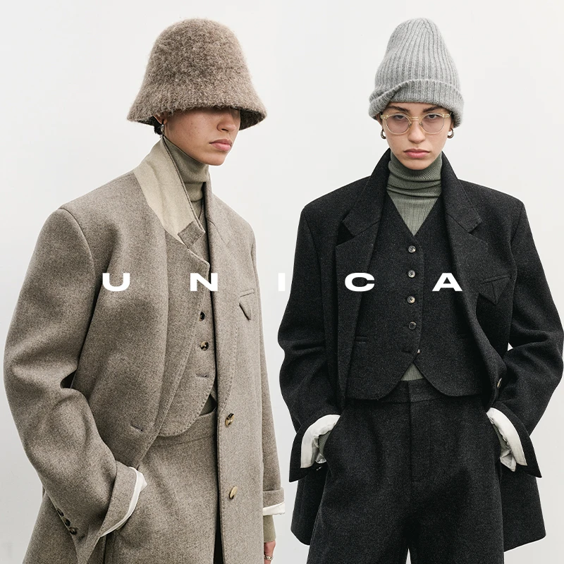 UNICAUNICA/摩登气场_定纺澳洲美利加厚毛呢西装马甲套装