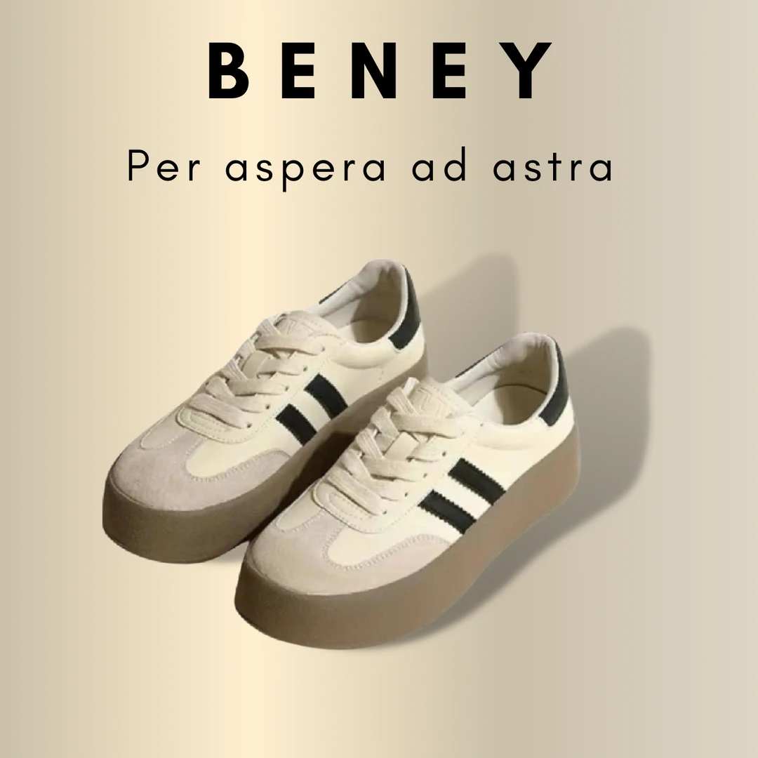 Beney必入~小众ins系带低帮厚底低帮真皮休闲鞋鞋子女款德训鞋