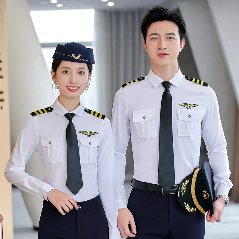 打军鼓长袖套装白色衬衣乐队演出服衬衫气质