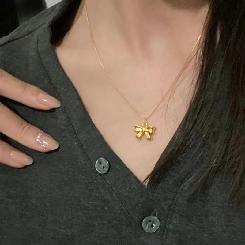 钛钢项链 气质轻奢时尚百搭简约精致甜美素款坠链项链女XL9365