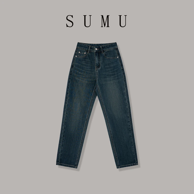宿慕SUMU 女款烟管牛仔裤 9-22秋季2024新款时尚百搭牛仔裤C9901K