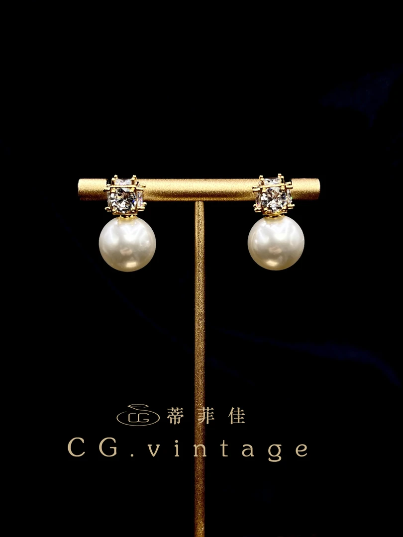 铜合金仿珍珠项链 CG.vintage【伊莎贝拉】手工气质白色轻奢时尚百