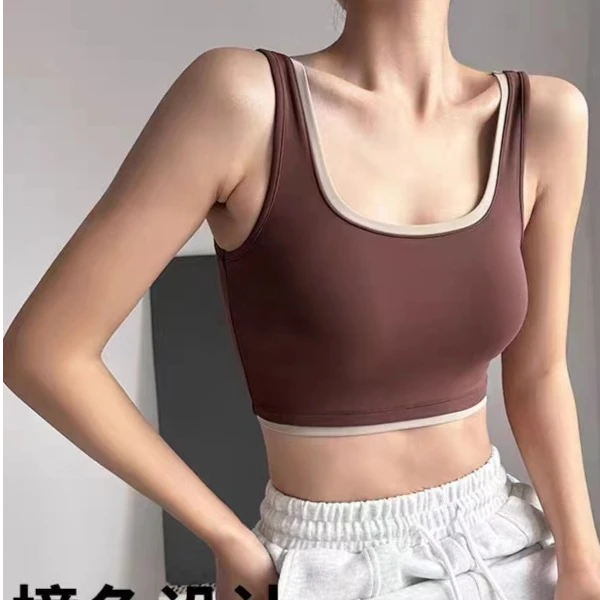 时尚瑜伽背心运动内衣女防震聚拢跑步高强度背心防震健身文胸