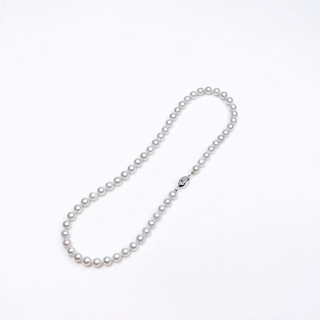 【大D】海水真多麻正圆珍珠项链/6-8MM