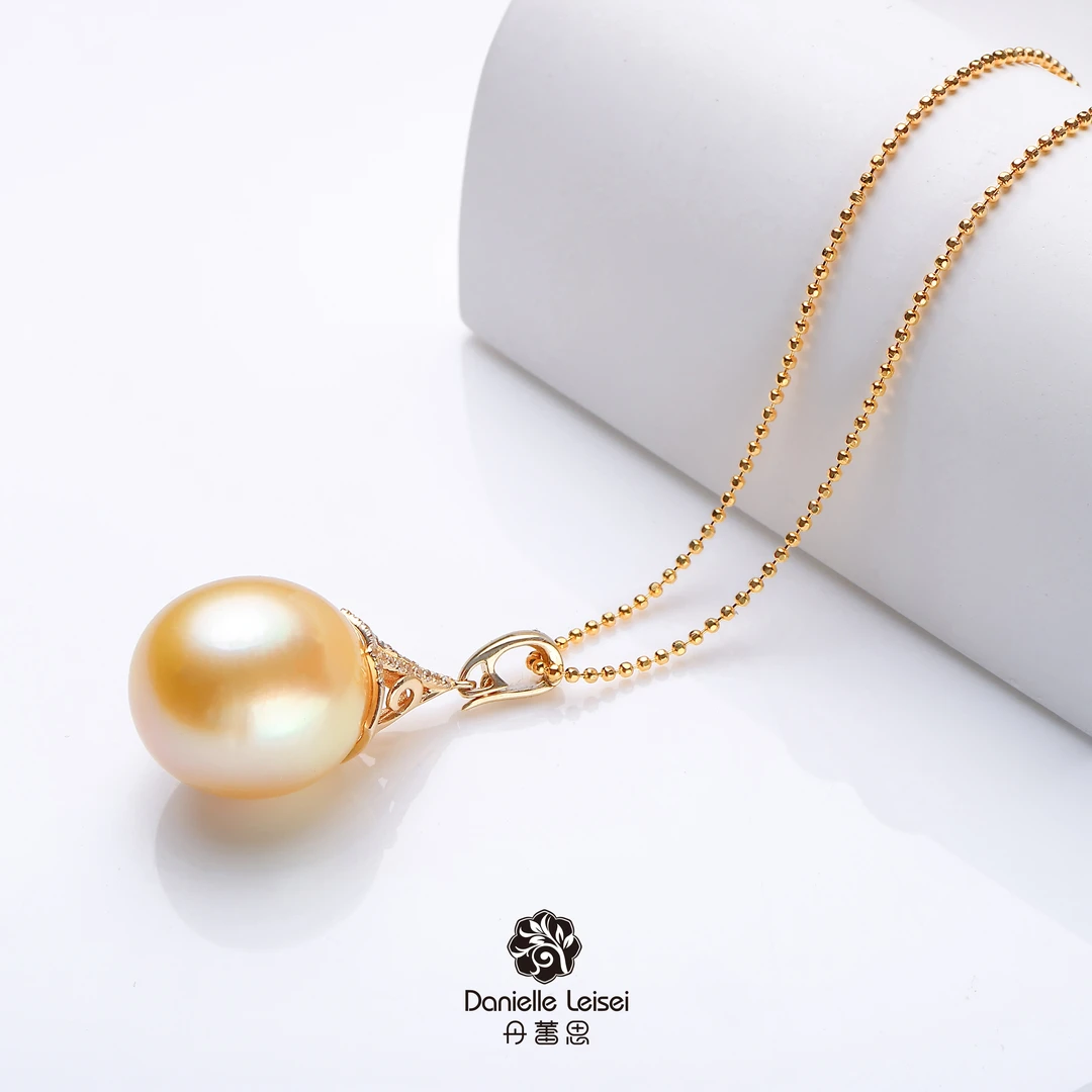 【大D】18K金/南洋水滴大金珠万能扣吊坠/13-14MM