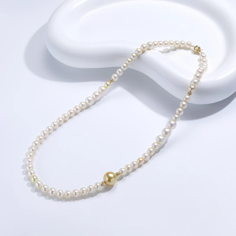 【大D】阳光花园/金珠12-13MM+羽皇金6-7MM+淡水珍珠6-9MM