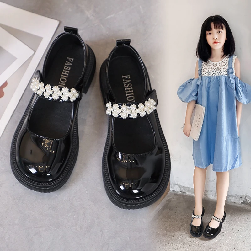 女童公主鞋2025新款春秋儿童小皮鞋大童单鞋女孩演出鞋黑色乐福鞋