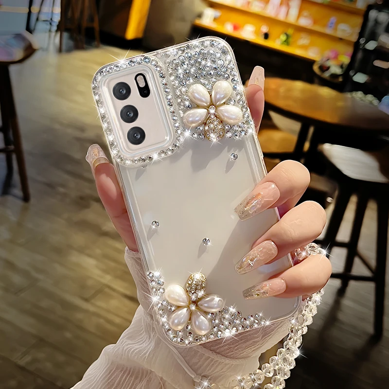 适用opporeno12全包11网红7防摔10pro四钻14花6女神8手绳5手机壳9