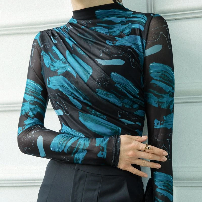 主播优选PYX-725拉丁舞广场舞吉特巴舞蹈练习服上衣