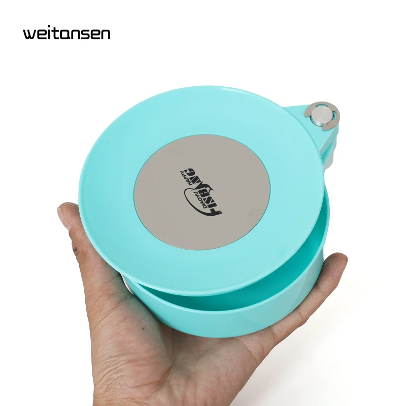 强磁拉饵盘不粘饵迷你小号两层食盒磁吸饵料盘带地插铝合金支架