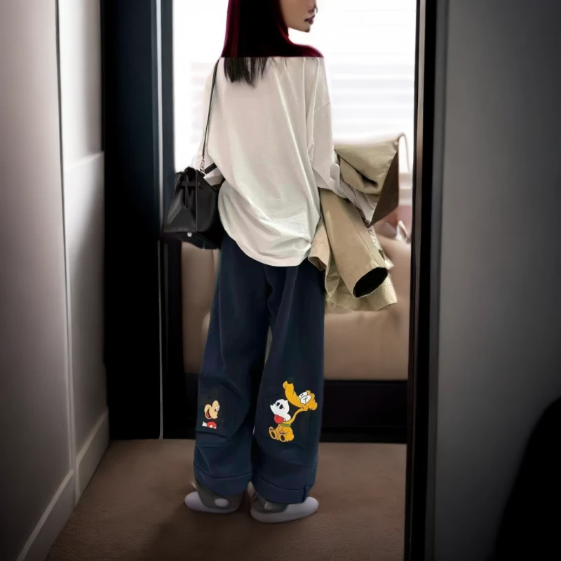 太阳花冬季新款潮品加绒卫裤时尚舒适潮流百搭胖妹妹必备9190款