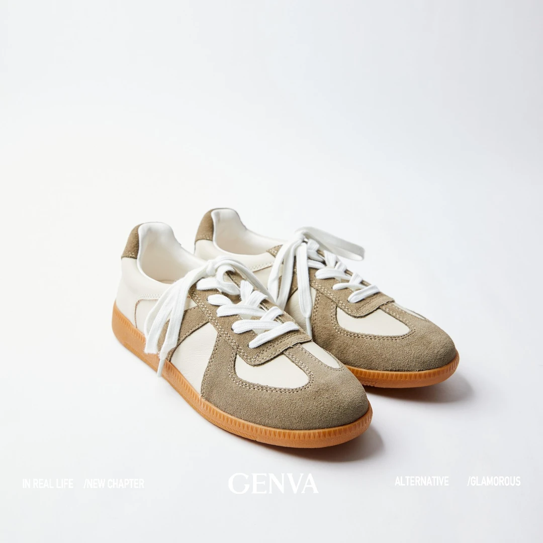 GENVA|"阿甘德训"马吉同款头层牛反绒小羊皮内里/耐磨防滑休闲鞋