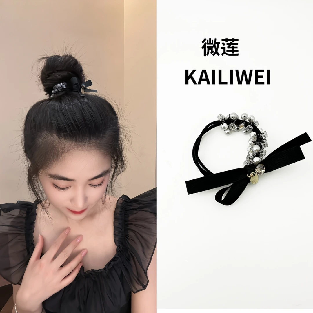 微莲钻钻方糖小抓夹蝴蝶结头绳丸子头低马尾高马尾发圈蝴蝶结