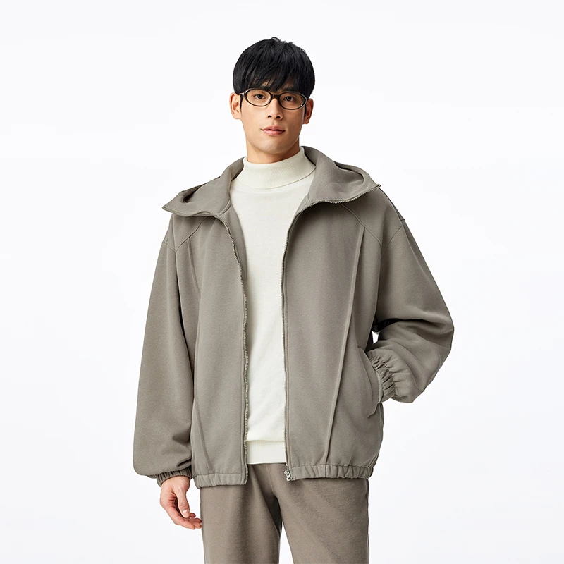 BODYDREAM BM连帽卫衣男款潮牌休闲宽松针织上衣拉链运动开衫外