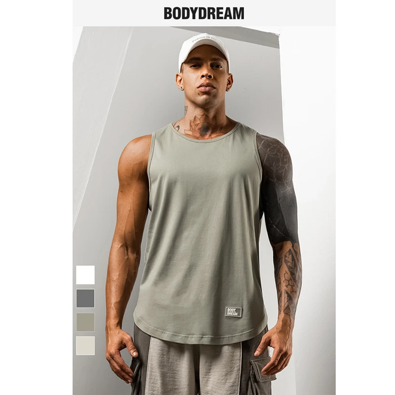 BODYDREAM跑步训练健身背心潮流时尚简约百搭宽松休闲运动背心男