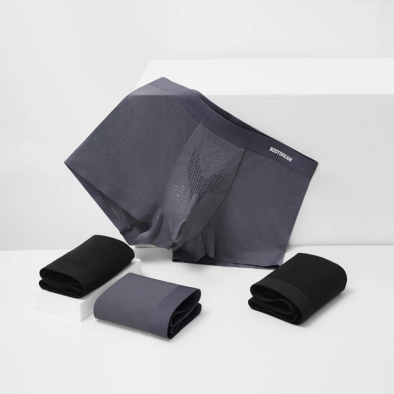 BODYDREAM 2件装|男士内裤7A抗菌平角裤男式裤衩四角裤男短裤