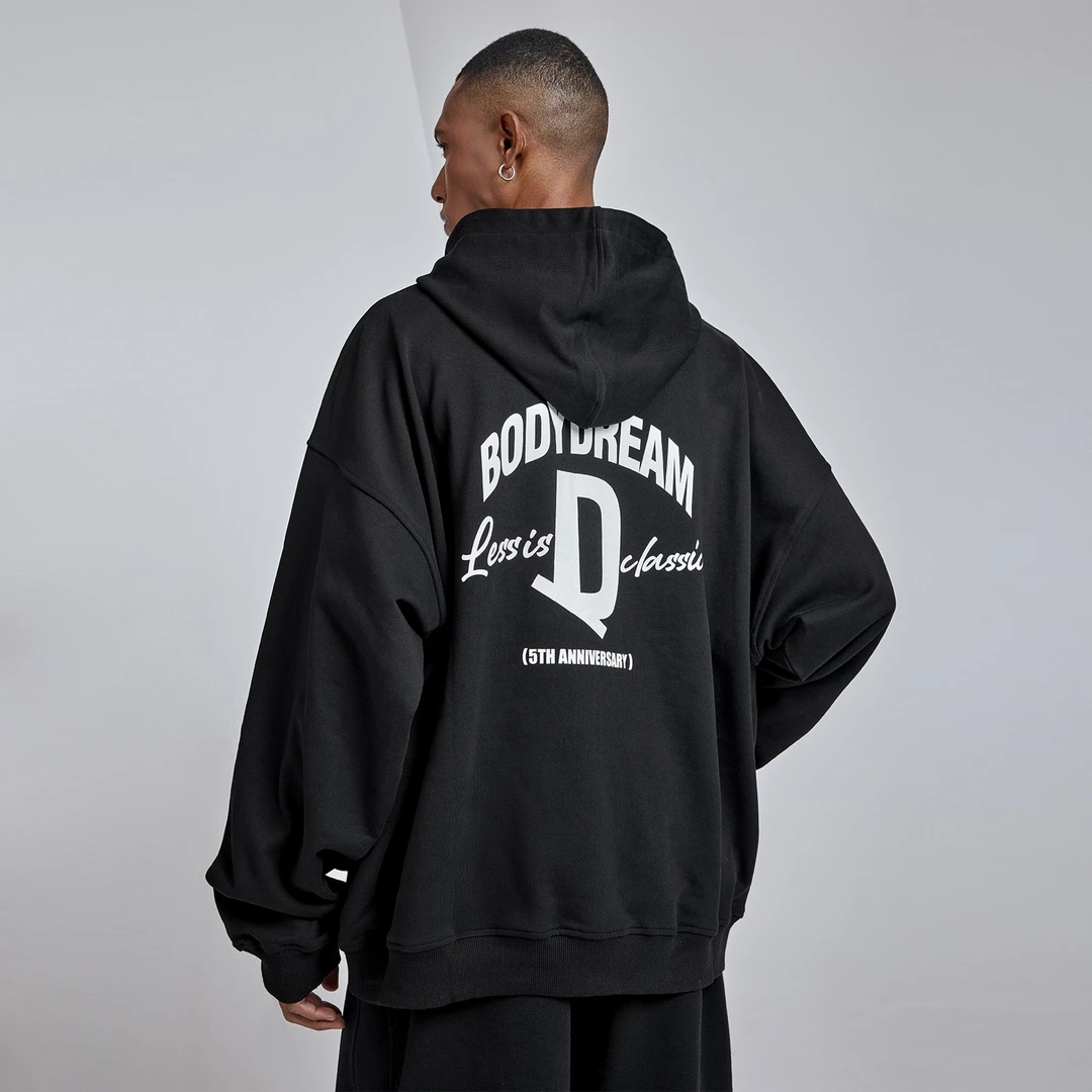 【5周年限定款】BODYDREAM BD春季连帽卫衣情侣美式印花套头帽衫