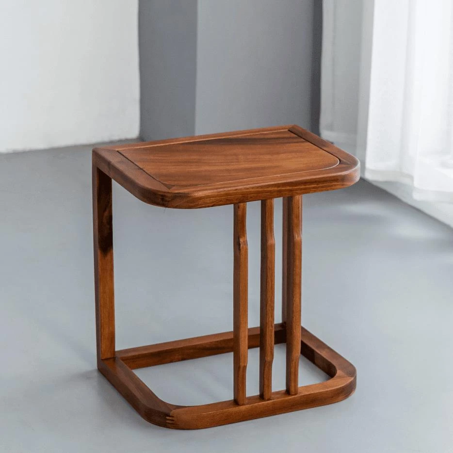 胡桃木实木泰然凳木矮凳家用垫脚凳方凳圆凳儿童小板凳换鞋凳复古