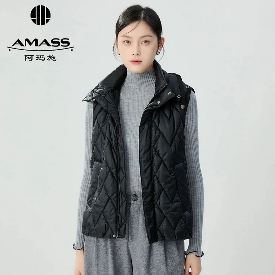 AMASS/阿玛施秋冬新款时尚休闲百搭厚款马夹女宽松外穿 5400747