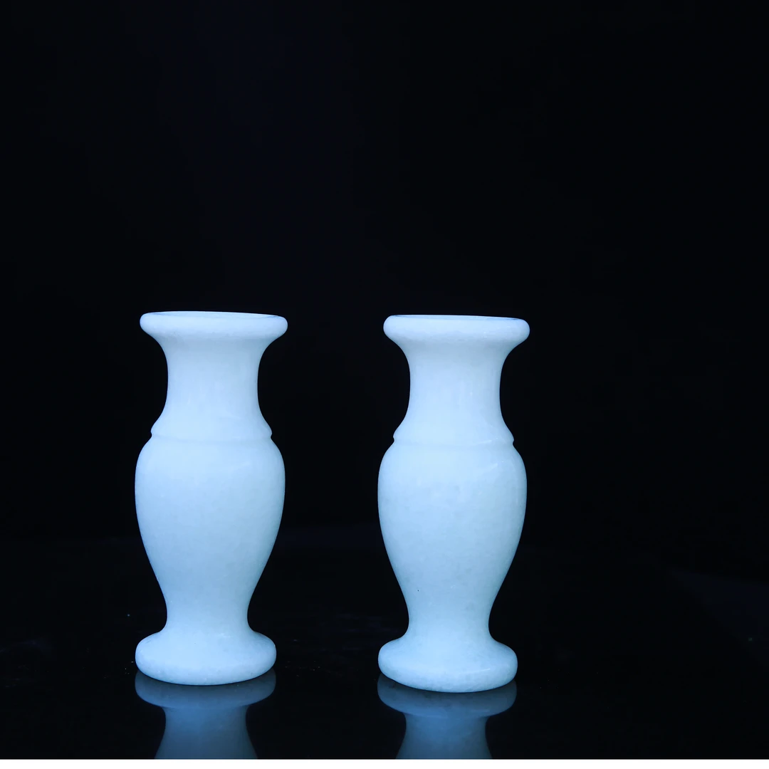 汉白玉白瓶纯手工摆设