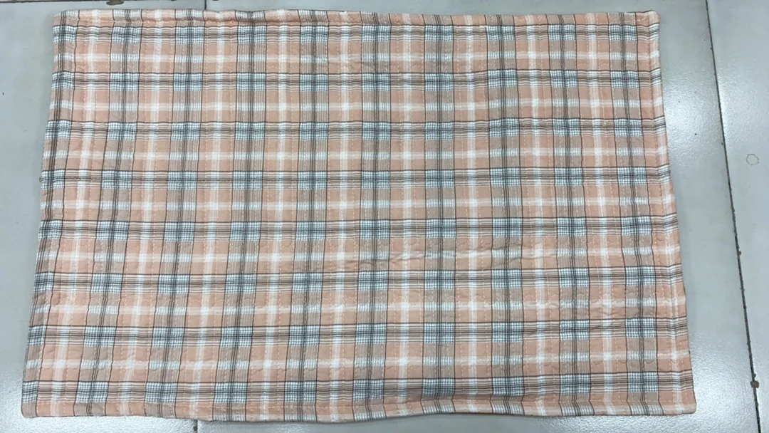 【粉色格子枕套Y】纯棉枕套50×70cm 一对