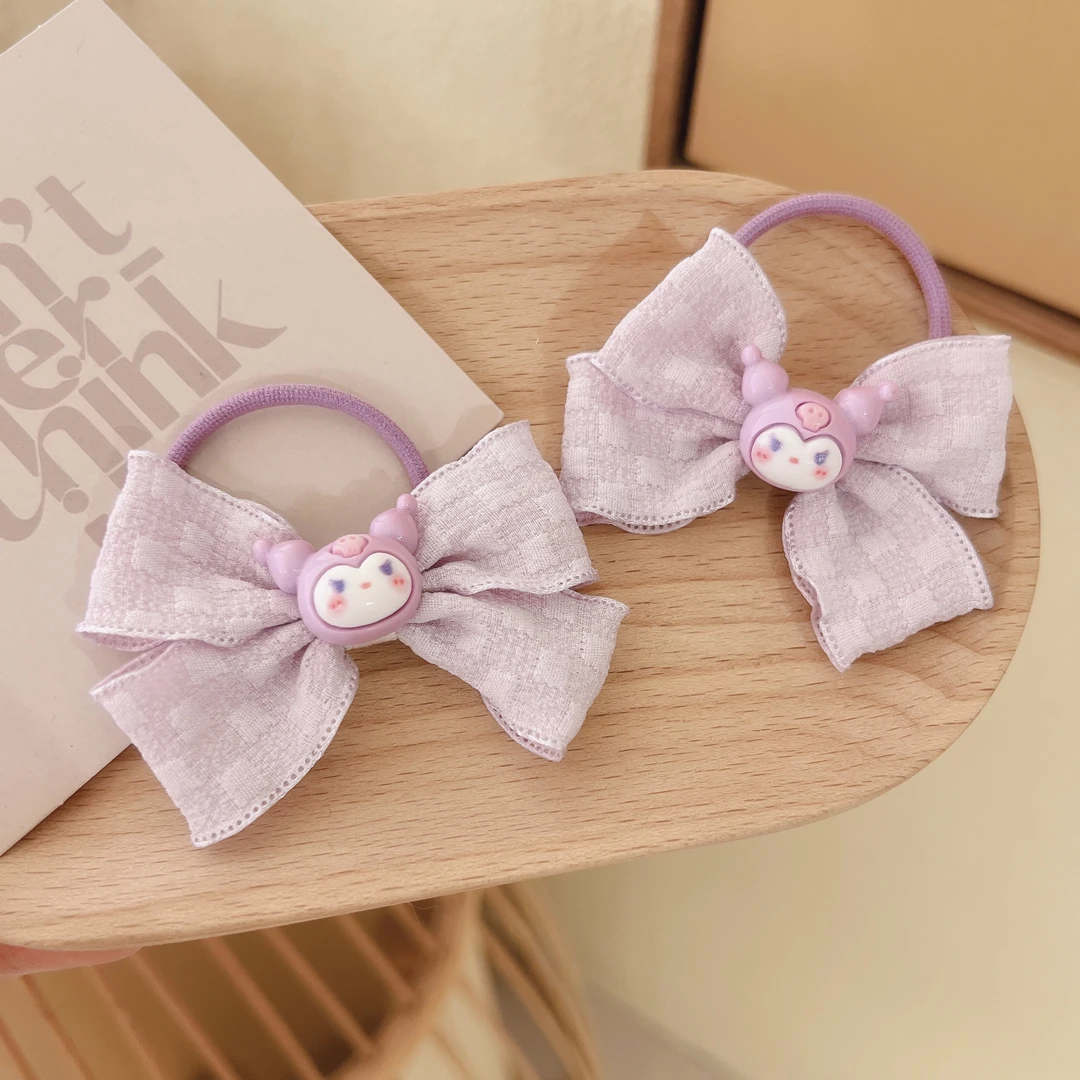 非金属发饰EF1122【满9.9发货】儿童卡通库洛米蝴蝶结发绳发夹发饰