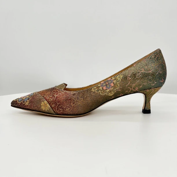 高定高跟鞋新中式旗袍日常出行织锦羊皮牛皮非遗百搭不累脚气质