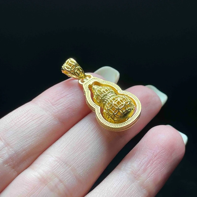 足银银制品 【小魏总珠宝】精美足银葫芦吊坠（19×13mm）
