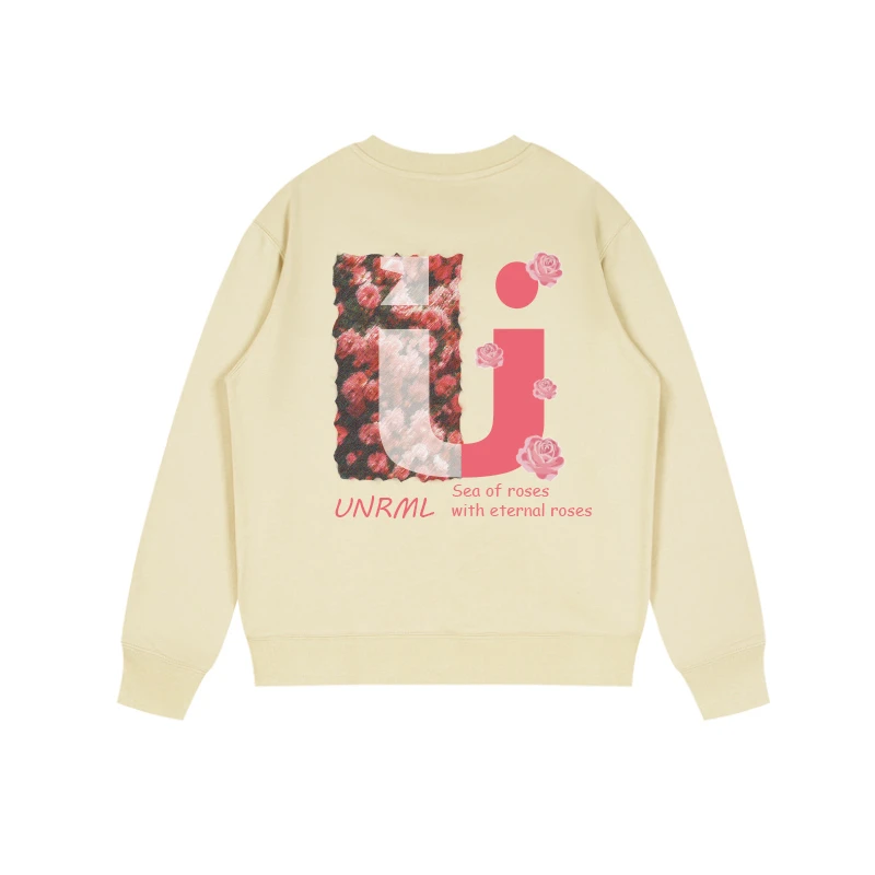 UNRML韩国潮牌长袖体恤男春秋新款内搭体恤宽松卫衣男士大底卫衣