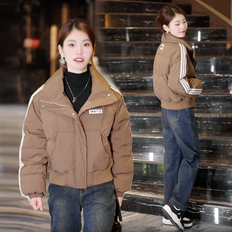 短款棉服女冬季2023年新款韩版立领宽松小个子面包服加厚棉衣外套