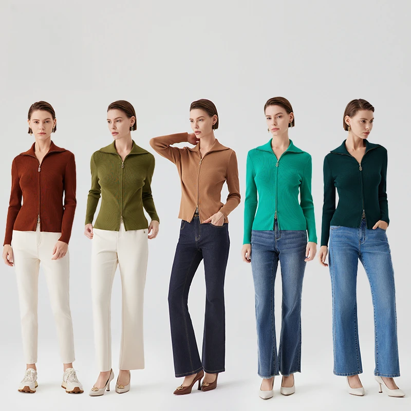 赢智尚新款翻领百搭针织上衣女简约时尚休闲显瘦ZZ00355/ZZ00392