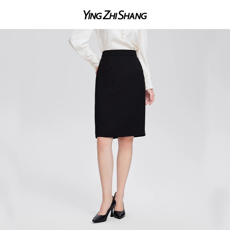 赢智尚春季轻奢新经典黑色轻奢显瘦时尚中款包臀裙职场ZW00945