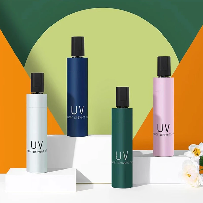 折叠手动雨伞男女学生韩版晴雨两用防晒遮阳太阳伞防紫外线简约