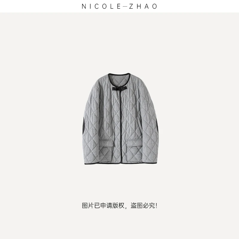 4NWT182 【灰色时光】【贵姐NICOLE】进口面料设计师高端设计外套