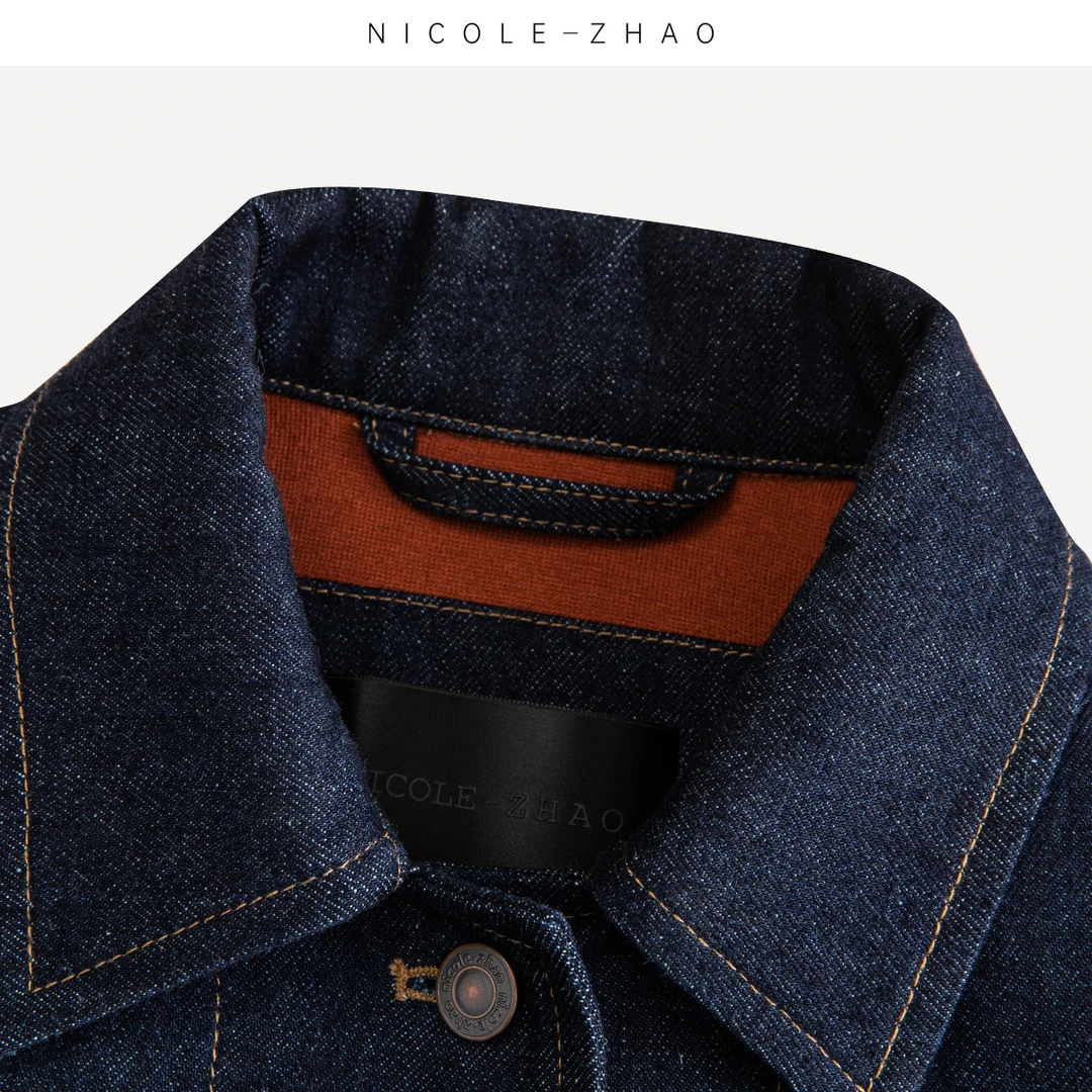 3MN261（一年之约）【贵姐NICOLE】2025年设计师新款秋冬牛仔外套