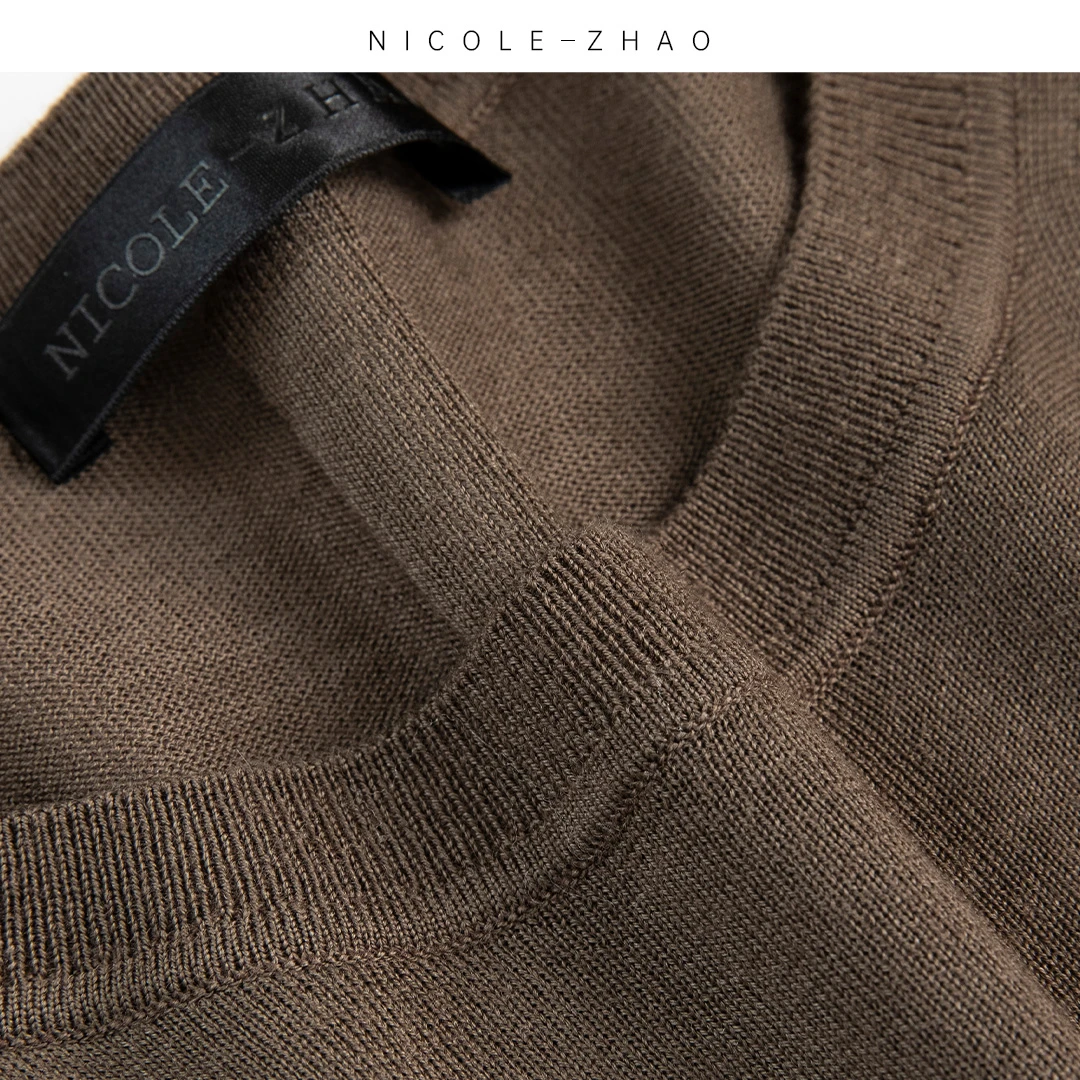 MJ0014【贵姐NICOLE】高端定制长袖针织衫打底半高领圆领毛衫