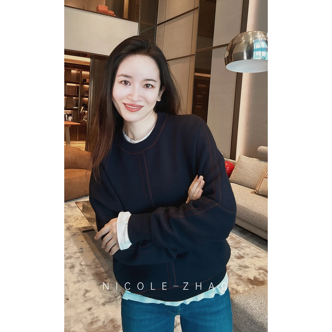 SF2405【贵姐NICOLE】LP进口纱线设计款【国王的礼物】针织衫女