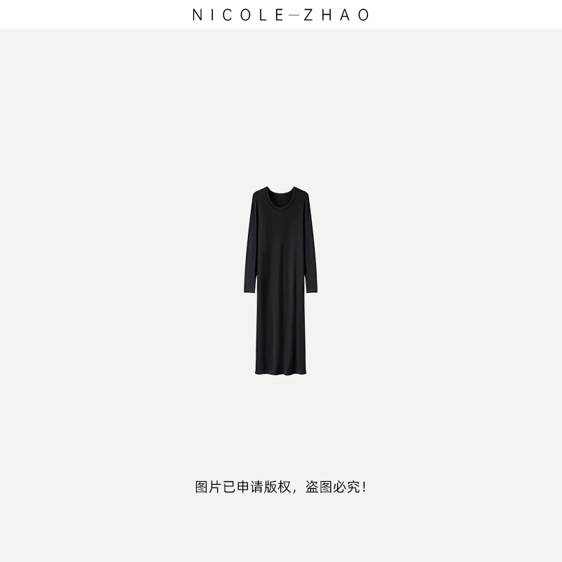 3NQY1024(黑天鹅)【贵姐NICOLE】Home系列气质女士休闲连衣裙