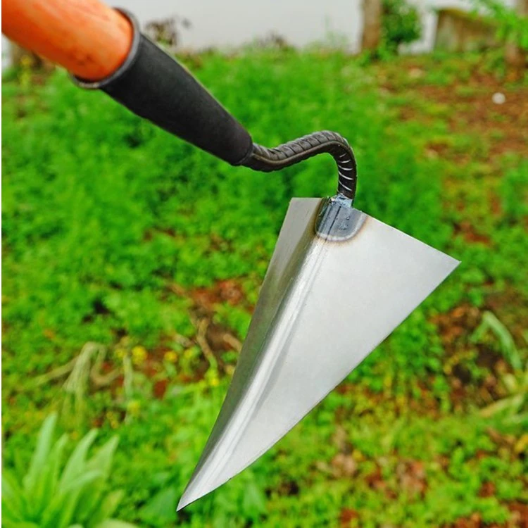 加厚锰钢三角锄农具工具家用种菜三角开沟锄头小尖锄农用翻地松土