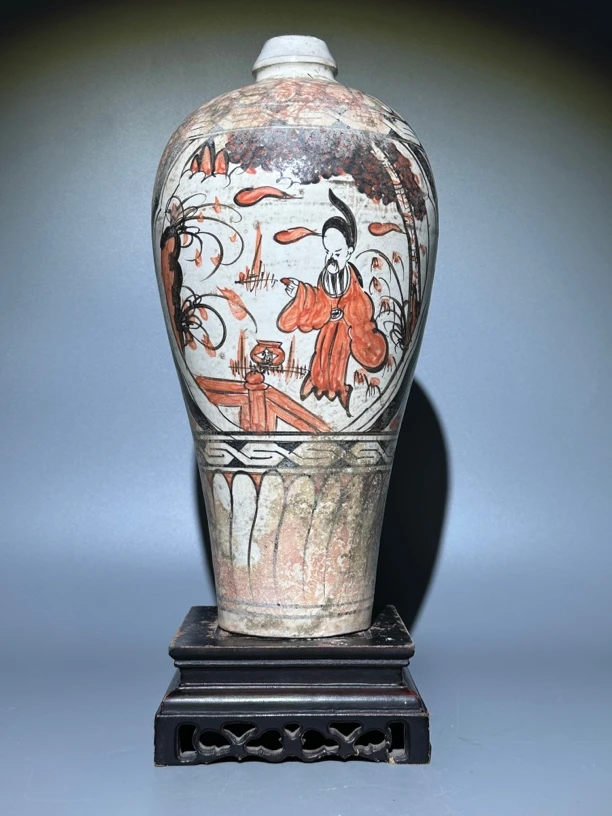 磁州窑，绘画梅瓶（生坑）