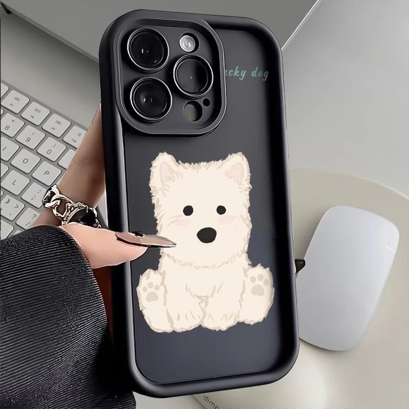 坐立小狗适用iPhone15/14promax手机壳13女12华为/oppo/小米/vivo