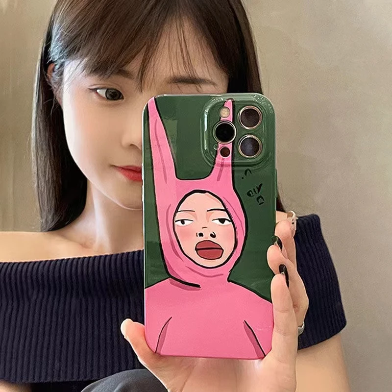 粉丑女适用iPhone15/14promax手机壳13女12华为/oppo/小米/vivo