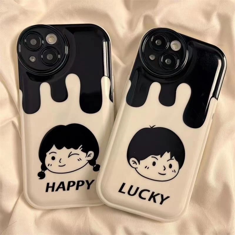 幸运男孩适用iPhone15/14promax手机壳13女12华为/oppo/小米/vivo