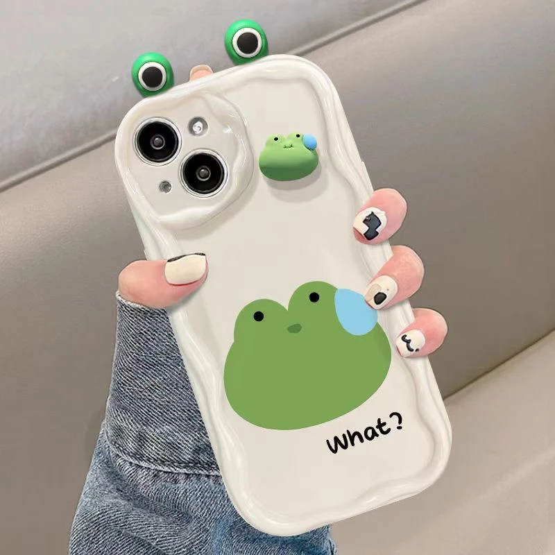 流汗青蛙适用iPhone15/14promax手机壳13女12华为/oppo/小米/vivo