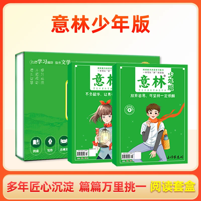 意林少年版 15 周年中小学满分作文素材语文套盒 学练打卡组合