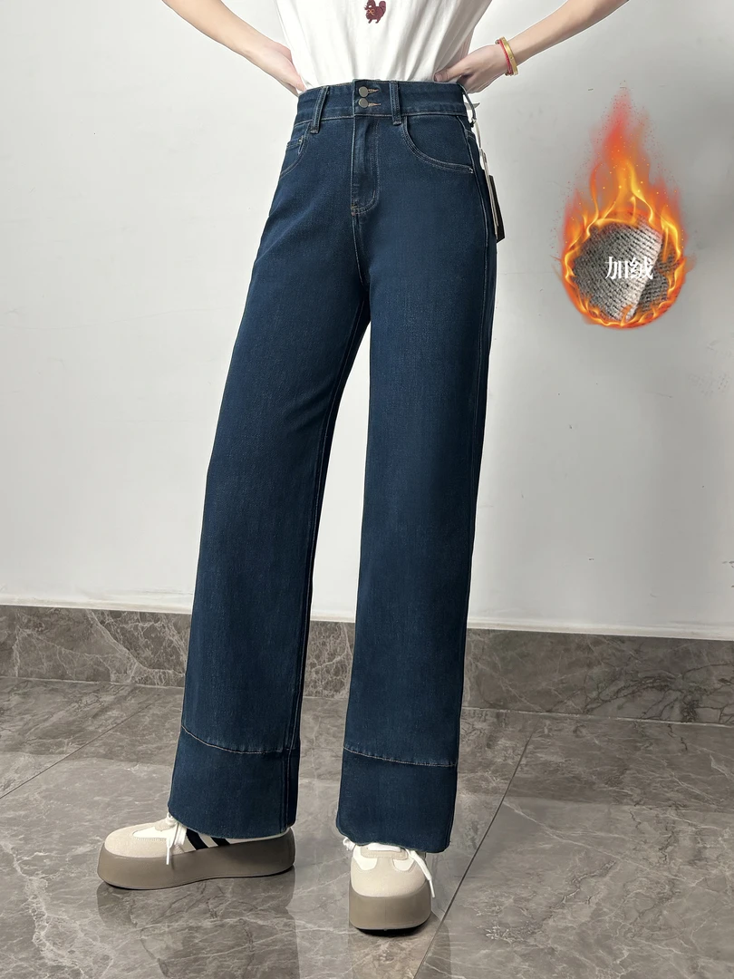 代XY【288-2】96-MWMA加植绒百搭潮裤王显瘦阔腿四面弹~