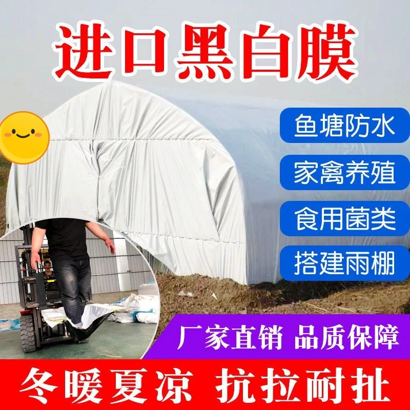 进口黑白膜加厚养殖大棚黑白膜反光隔热膜塑料布食用菌绿白膜黑色