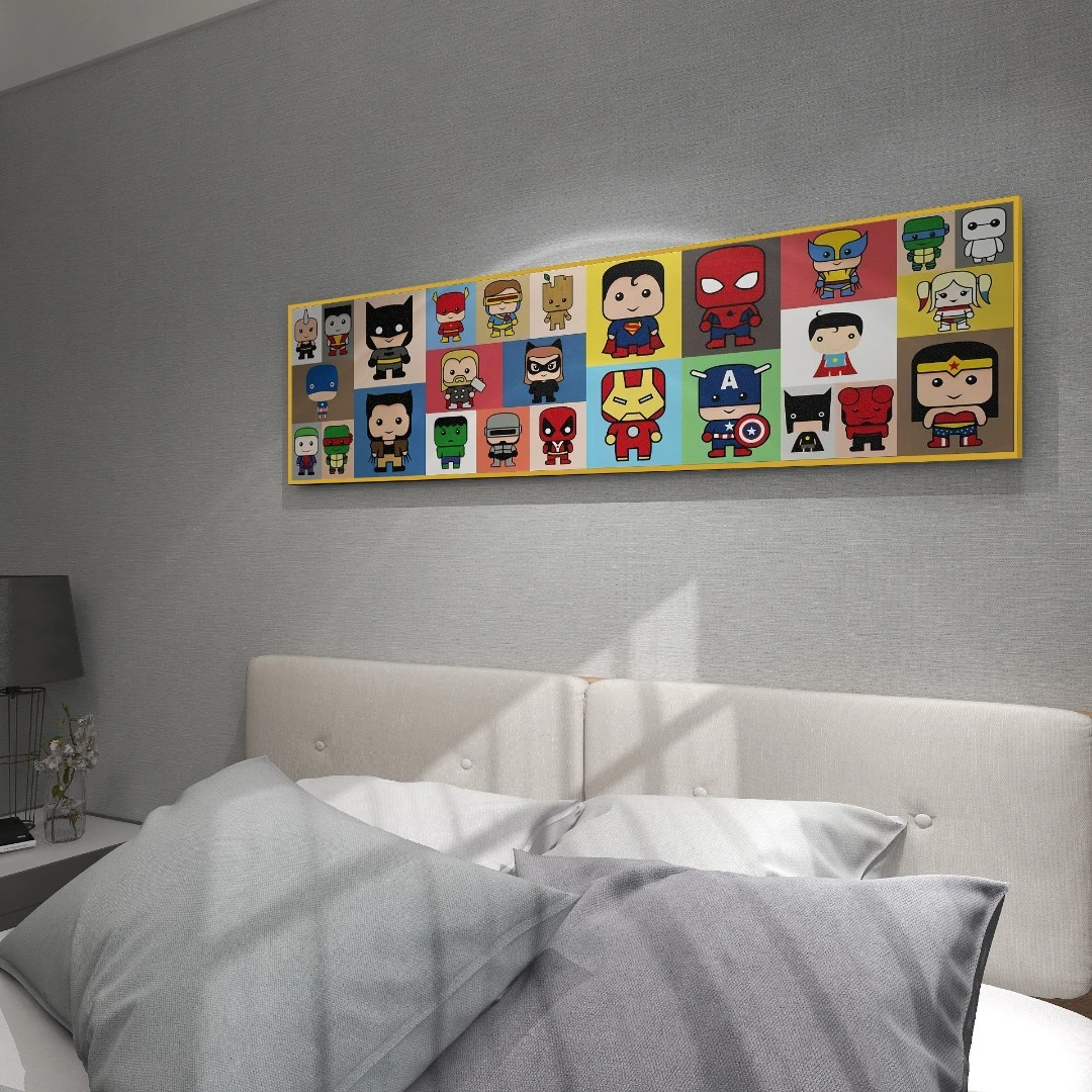 头画床头画蜘蛛侠简约大方挂画卧室书房装饰画钢铁侠40150