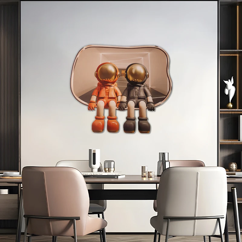异形晶瓷装饰画 客厅卧室餐厅儿童房挂画 居家装饰宇航员双人8070